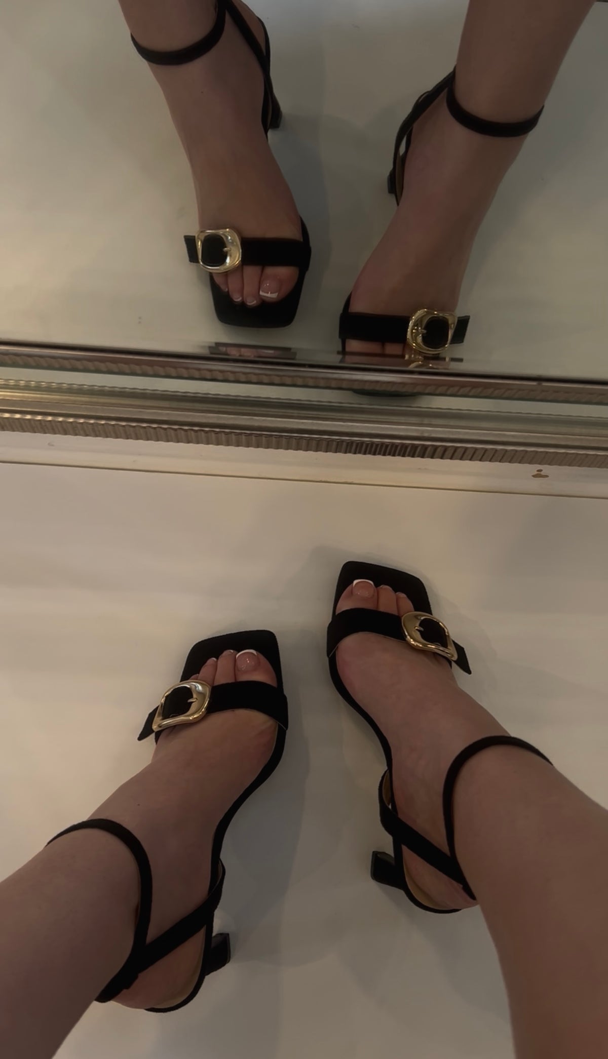 Gia Buckle Ankle Strap Heel