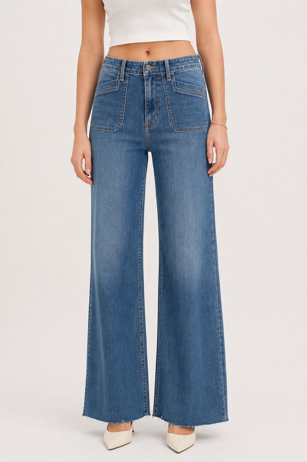 Amber High Rise Straight Leg Jeans