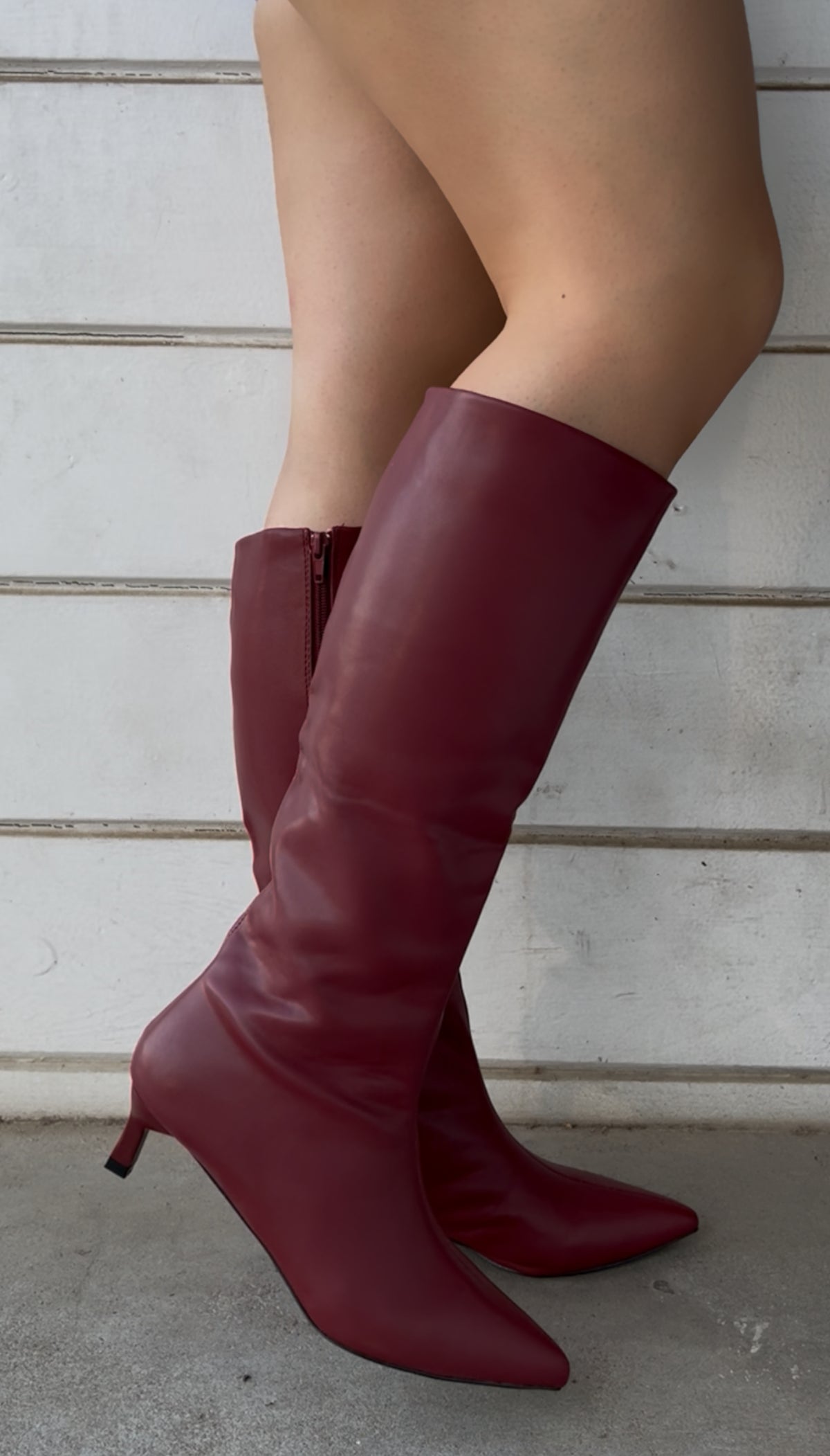 Samara Knee High Heel Pointed Toe Boot
