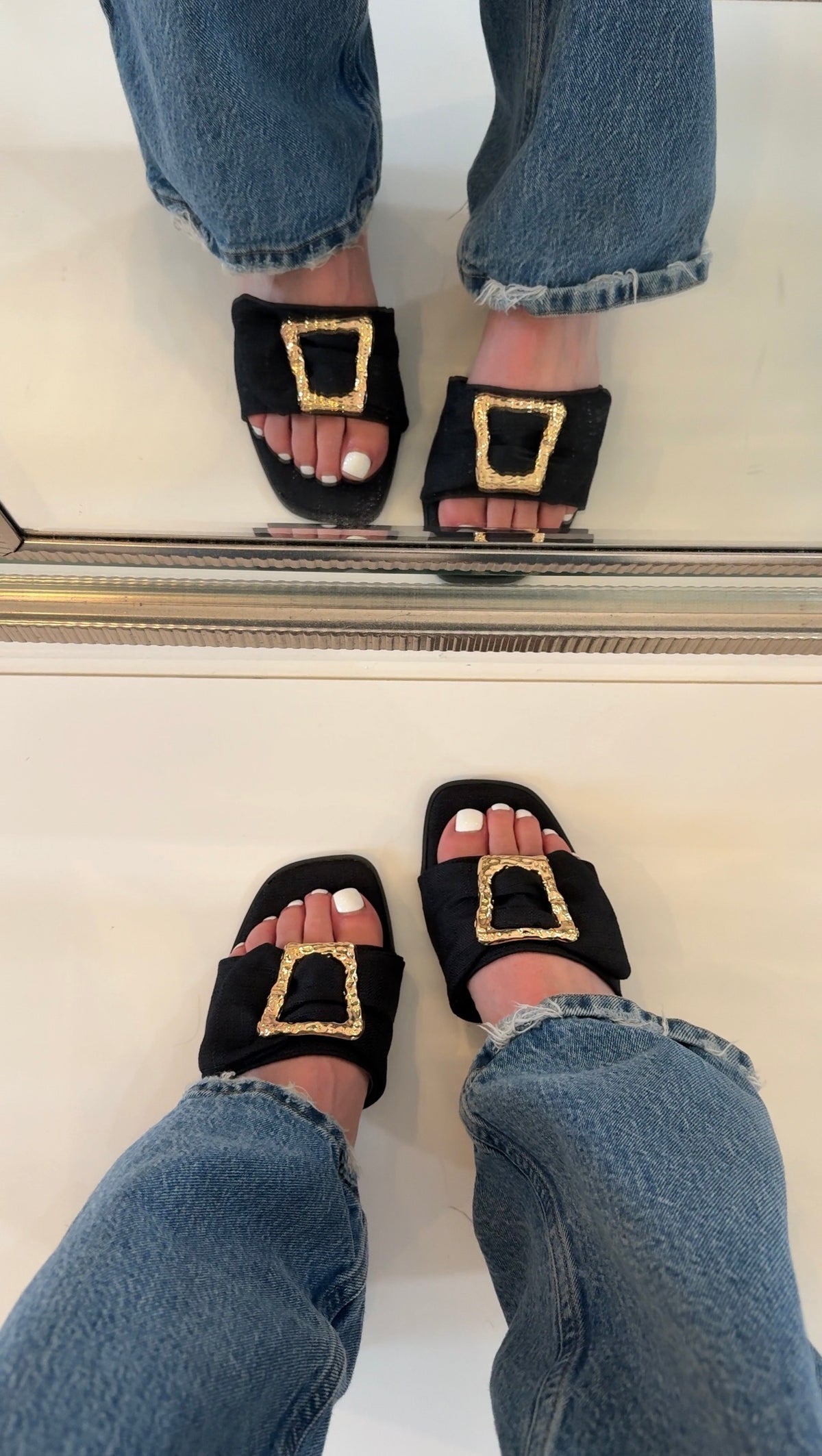 Tulum Linen Flat Sandal