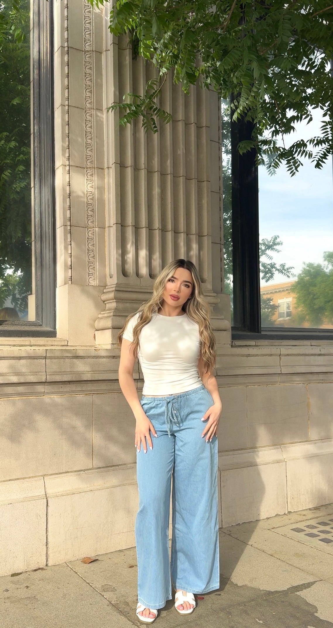 Demi Linen Denim Pants