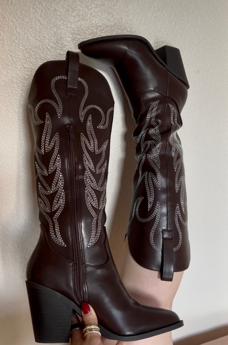 Rock The Rodeo Cowgirl Boots - Brown