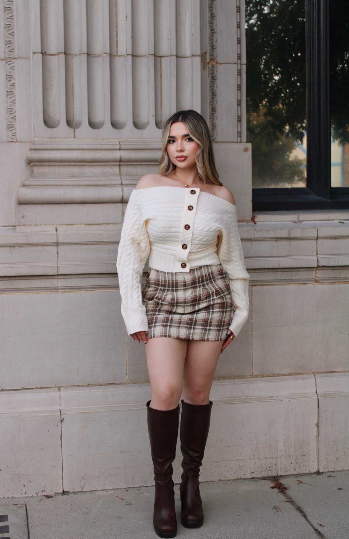 Autumn Vibes Plaid Skirt