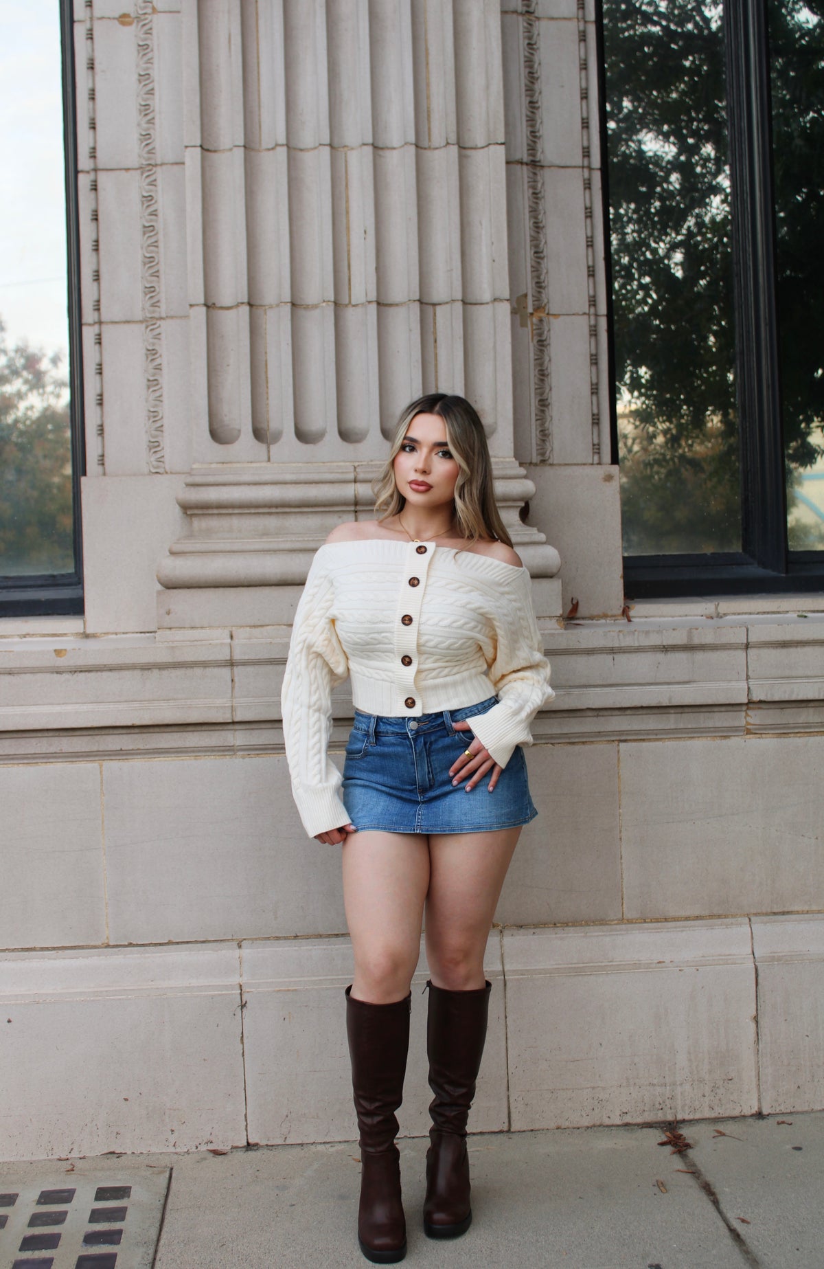 All Day Denim Mini Skort