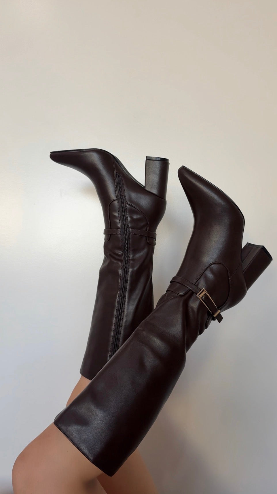 Mina Pointed Toe Knee High Boot