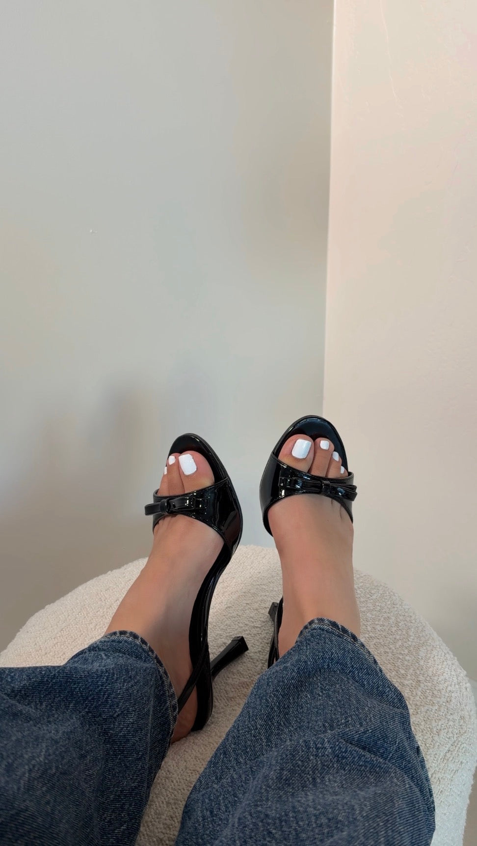 Elsa Comfort Bow Mule Heel